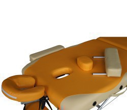 Массажный стол DFC NIRVANA, Elegant PREMIUM, 192х75х6 см, алюм. ножки, цвет оранж./беж. (orange/beig