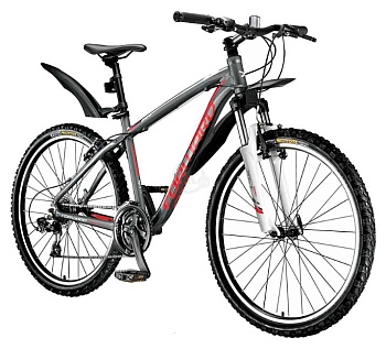 Велосипед Forward Agris 1.0 (серый 26" 21ск. рост 19") хардтейл, алюминиевая рама